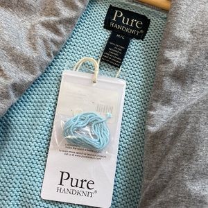 PURE HANDKNIT Pullover Wrap Sweater Shawl Twist Front M/L